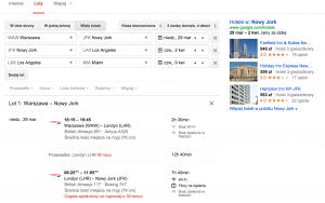 Serwis google flights