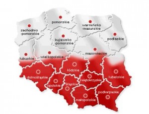 mapa polski wybory 2015